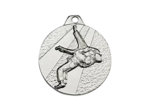 Medaille frappee fer argent judo d 32 mm