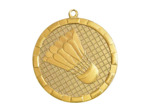 Medaille frappee fer badminton 50mm