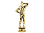 Sujet plastique or body h. 13cm