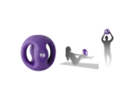 Medecine ball avec poignees 10 kg