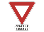 Panneau  cedez le passage