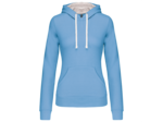 Sweatshirt capuche contrastée femme