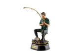 Resine pecheur h. 27 cm