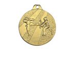 Medaille frappee fer or karate d 32 mm