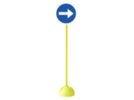 Panneau obligation de tourner a dr