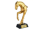 Trophee ceramique or hauteur 31 cm