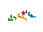 Lot de 12 pinces rotatives