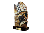 Trophee bois sports meca h 22 cm