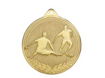 Medaille frappee fer foot 70mm or