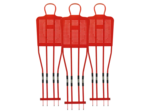 Kit 3 mannequins 180cm rouge