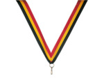 Ruban noir/jaune/rouge lg 80x2.2cm
