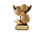 Trophee resine boule de petanque h.15 cm