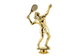Sujet plastique or tennis fe h.16cm