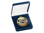 Ecrin bleu pour medaille diam50mm