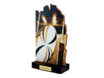 Trophee bois rugby h 22 cm