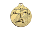 Medaille frappee fer or handball d 32 mm