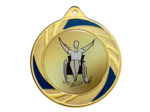 Medaille fer diam70mm or/bleu