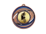 Medaille zamak diam50mm bronze/bleu