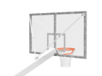 Panier de basket 3,5 m déport 2,25 m sur platine