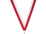 Ruban medaille rouge/blanc large 80x2.2cm