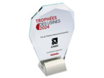 Trophee verre personnalisable trans