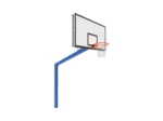 Panier de basket 3,5 m déport 2,25 m sur platine