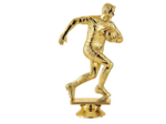 Sujet plastique or rugby h. 14cm