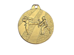 Medaille frappee fer or karate d 32 mm