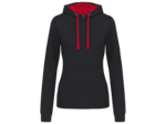 Sweatshirt capuche contrastée femme