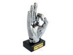 Trophee ceramique argent hauteur 19