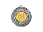 Medaille porte-centre fer argent 50mm