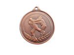 Medaille frappee bronze judo 50mm