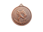 Medaille frappee bronze judo 50mm