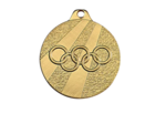 Medaille frappee fer or anneaux d 32 mm