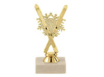 Trophee sujet plas or ski h 13 cm