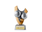 Trophee resine boule de petanque h.12 cm