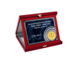 Ecrin rouge avec plaque alu 23x19cm