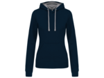 Sweatshirt capuche contrastée femme