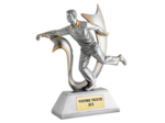Trophee resine joueur boule lyonnais h.32cm