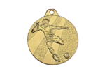 Medaille frappee fer or football d 32 mm