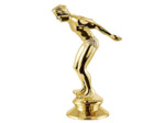 Sujet plastiq or natation ho h.8cm