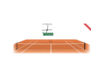 Filet tennis - dia. 4 mm - maille 4