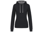 Sweatshirt capuche contrastée femme
