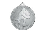 Medaille frappee fer judo 70mm argt