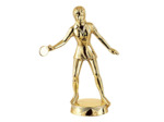Sujet metal or tdt femme h. 10cm