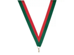 Ruban vert/rouge large 80x2.2cm