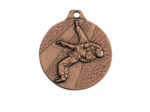 Medaille frappee fer bronze judo d 32 mm