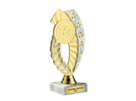 Petit trophee plastique monte or/bl