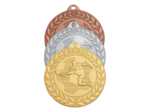 Medaille frappee fer foot 50mm or