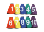 Set de 10 cols de cônes numérotés